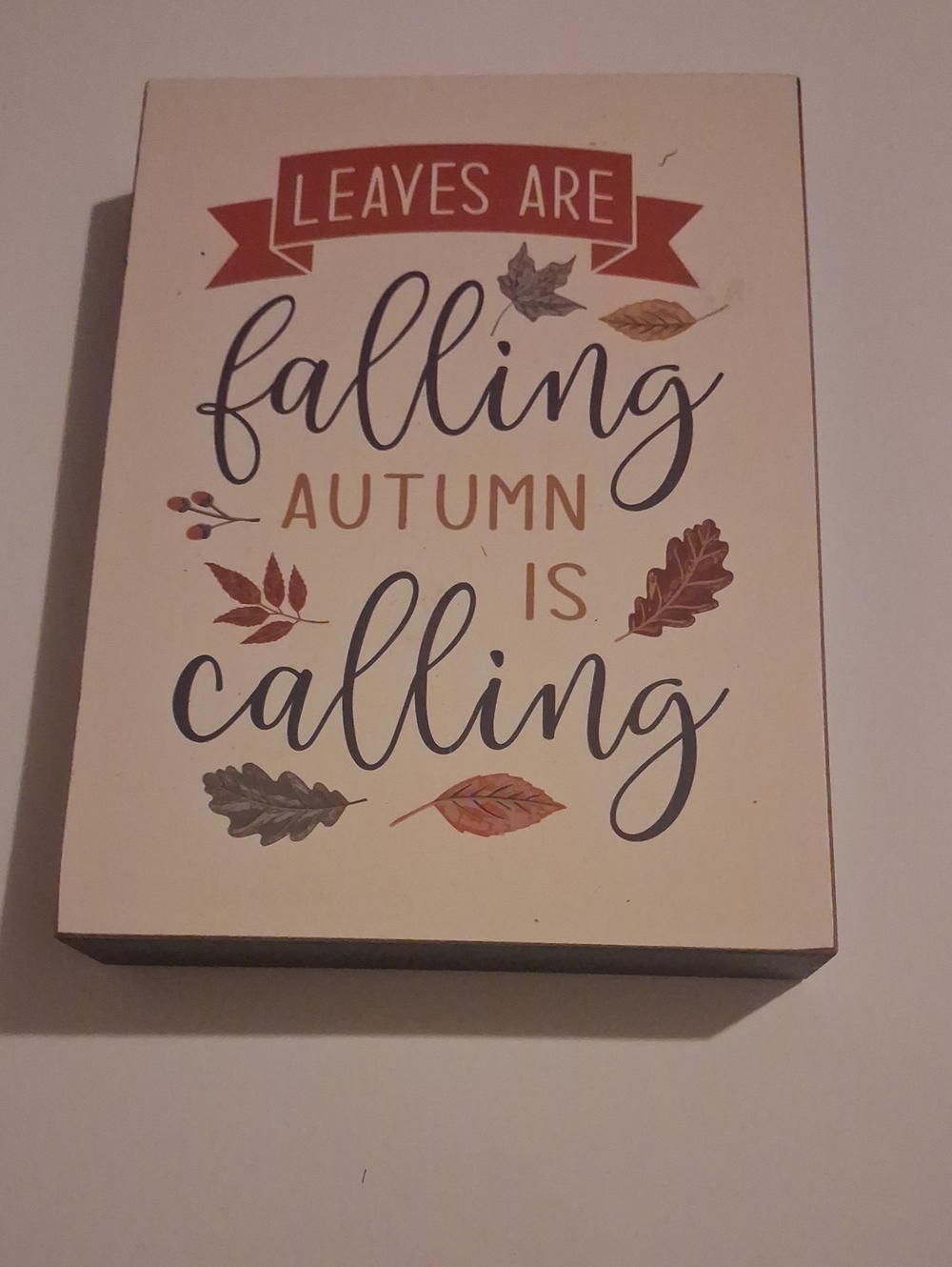 Ashland Autumn Wall Sign - Cream, Rust, Brown, Green, Gray